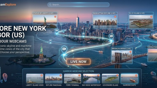 New York Harbour Webcams – Live Views of Iconic Ports