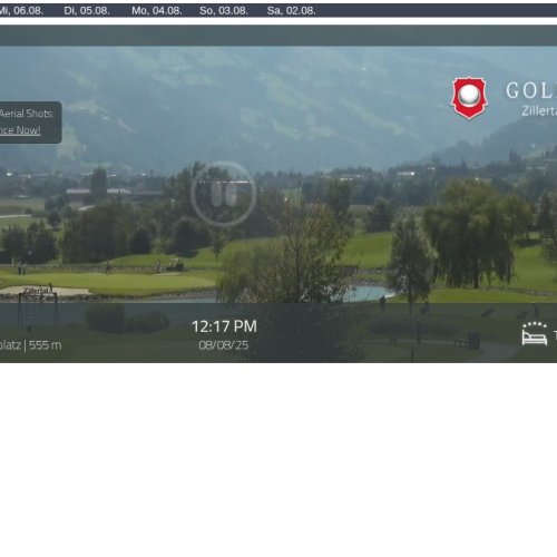 Uderns Golfplatz Live Webcam: Zillertal Valley Views