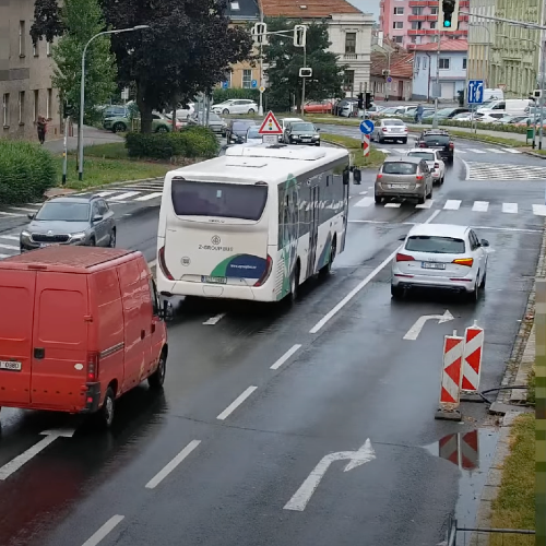 ul. 1.máje street Kroměříž, Zlín, Czech Republic