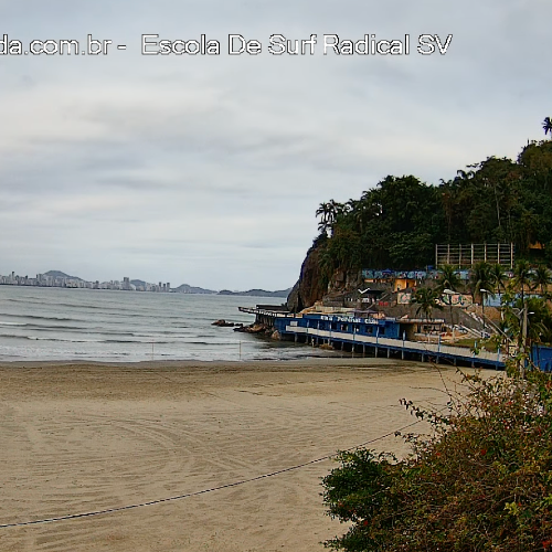 São Vicente Beach Live Webcam: Surf Radical View