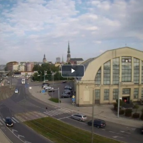 Riga Central Market Live Webcam: Views of Latvia's Capital