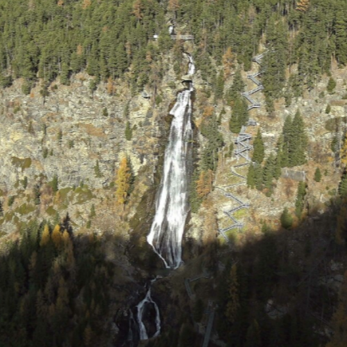 Stuibenfall Waterfall Live Webcam – Umhausen, Ötztal Alps