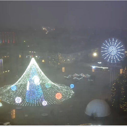 Daugavpils Unity Square Live Webcam: Latvia City Center