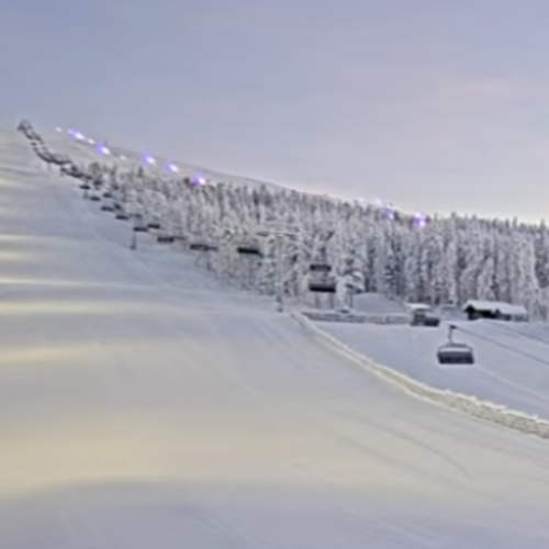 Levi West Chairlift Live: Ski Resort Views in Finnish Lapland