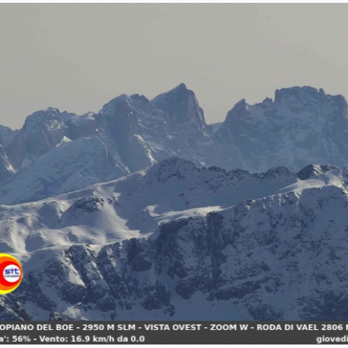 Sass Pordoi Altopiano del Boe West webcam