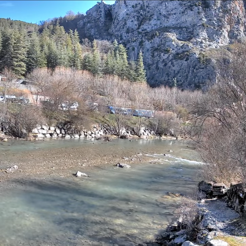 Castellane River View & Roc de Castellane Live Webcam