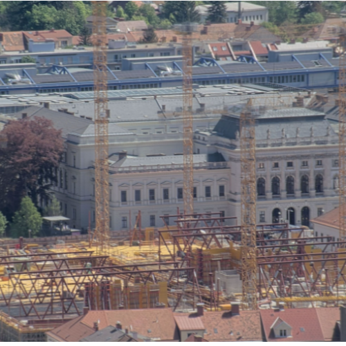 Construction Site at Graz University, Austria
