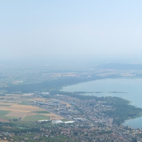 Chaumont Pays de Neuchâtel Live Webcam: Aerial View of the Swiss-French Border