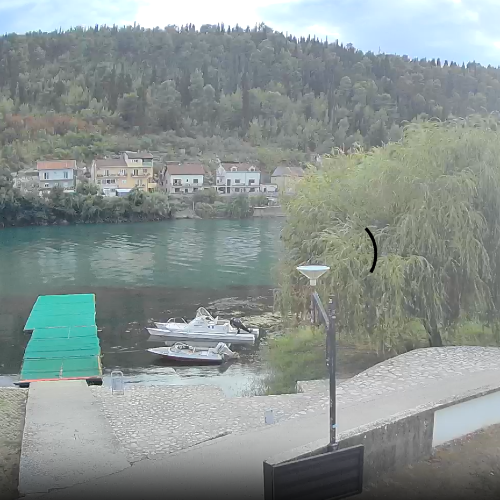 Live View of the Neretva River in Metković, Croatia