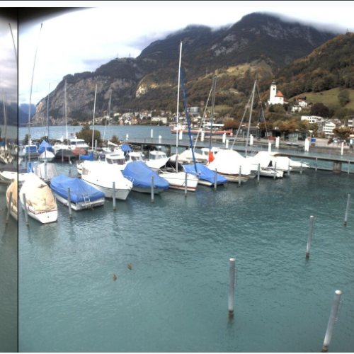 Flüelen Marina Live Camera: Views of Lake Lucerne