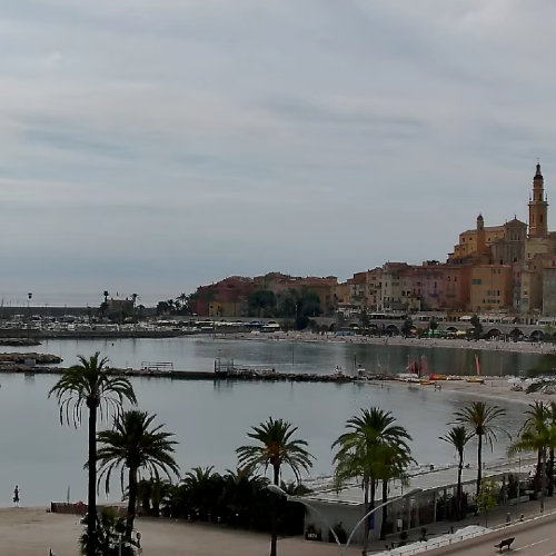Live Webcam in Menton: French Riviera, Port & Italian Border View