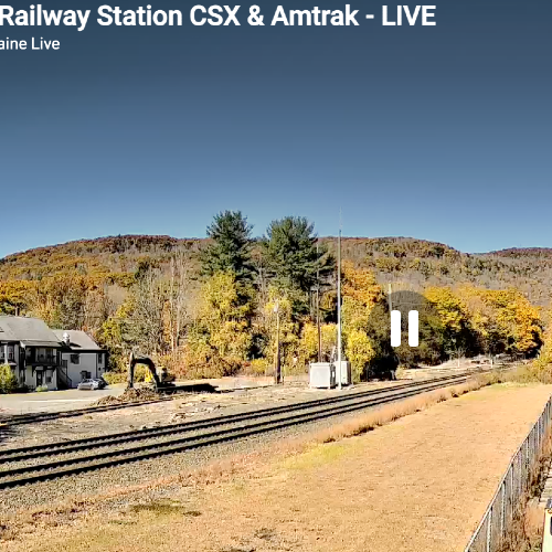 Chester, Massachusetts Live Webcam: Amtrak Station & Foothills