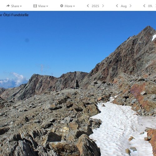 Tisenjoch Mountain Webcam: Ötzi Discovery Site Views