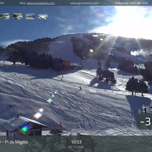 El Tarter – Pi de Migdia Live Webcam: Grandvalira Ski Slopes, Andorra