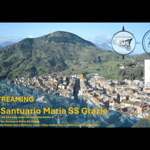 Alia, Sicily: Live Panoramic View of Rooftops and Mountains