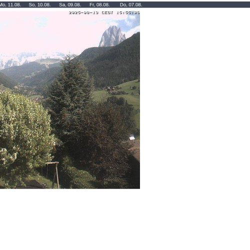 Val Gardena Webcam: Live from St. Ulrich / Ortisei in the Dolomites