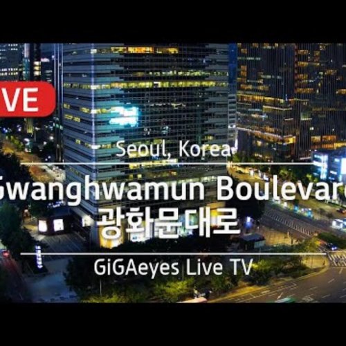 Gwanghwamun Boulevard Live Webcam: Seoul City Views