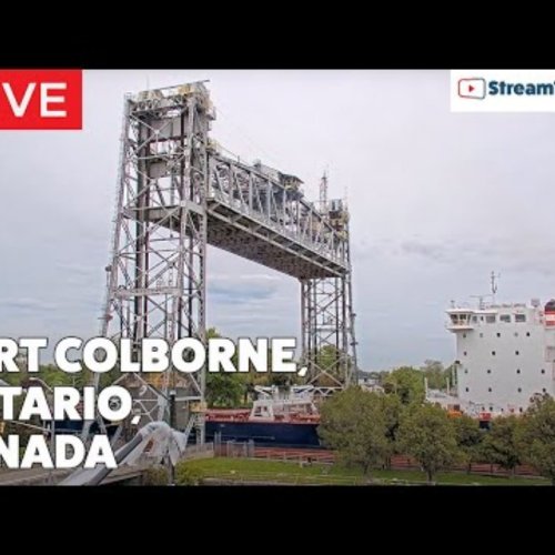Welland Canal Lift Bridge Live View, Port Colborne, Canada