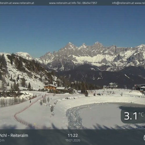 Reiteralm See Live Webcam: Schladming-Pichl Ski Resort in Austria
