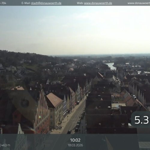 Donauwörth Liebfrauenmünster Live Webcam: Historic German Town View