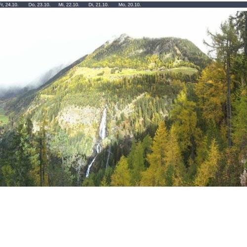 Stuibenfall Waterfall Live Cam in Umhausen, Ötztal, Austria