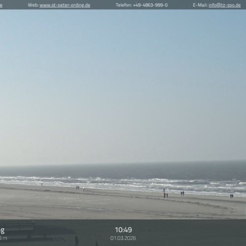 St. Peter-Ording: Badestelle Ording Live HD Webcam