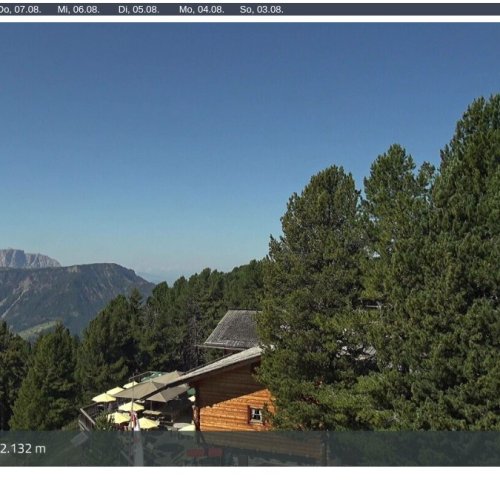 Raschötz St. Ulrich Webcam: Live Dolomites Views from 2200m