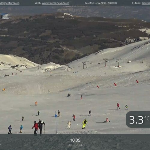 Skiing in Sierra Nevada - Zona Veleta HD Webcam