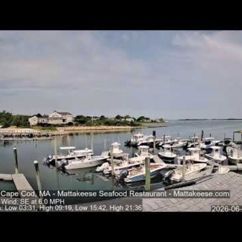 Mattakeese Wharf Live View, Barnstable Harbor
