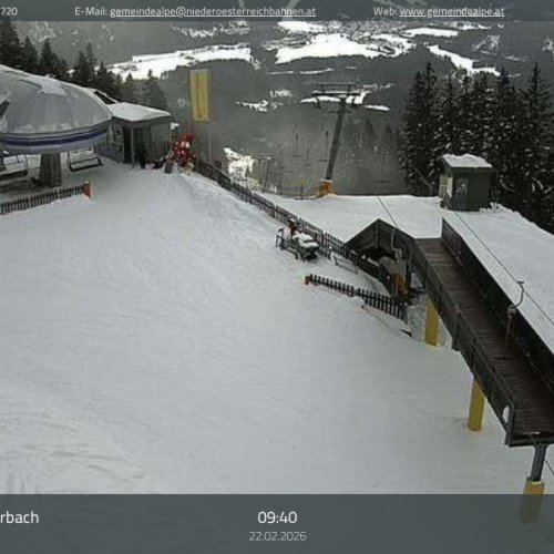 Mitterbach Ski Resort Live: Gemeindealpe Mittelstation Webcam
