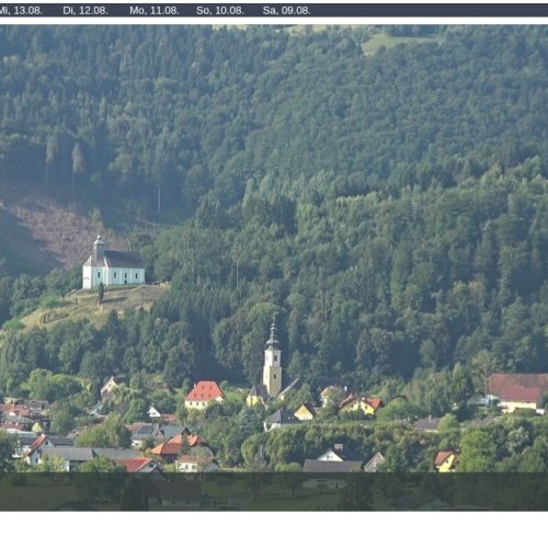 Aichegg Bad Schwanberg Live Webcam: Styrian Alps Village View