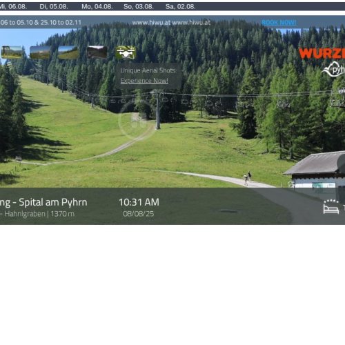 Wurzeralm Live Webcam: Spital am Pyhrn Mountain Views