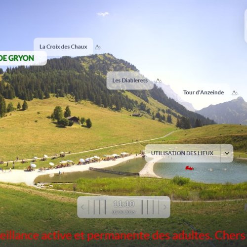 Gryon Frience Live Webcam: Swiss Alps Mountain Lake View