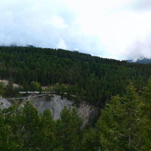 Golden Skybridge Live Webcam: View of the Upper Skybridge and Beaverhead Peak
