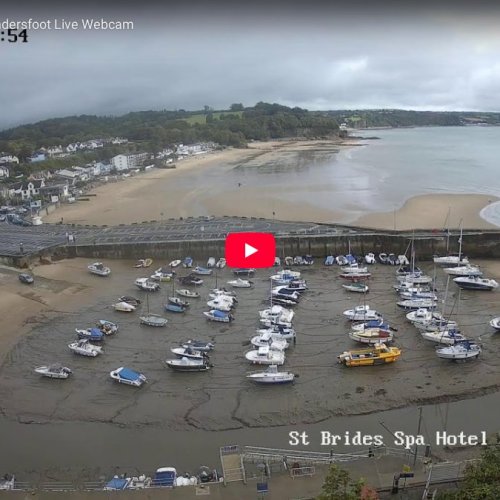 Saundersfoot Harbour Live Webcam: Pembrokeshire Coast Views