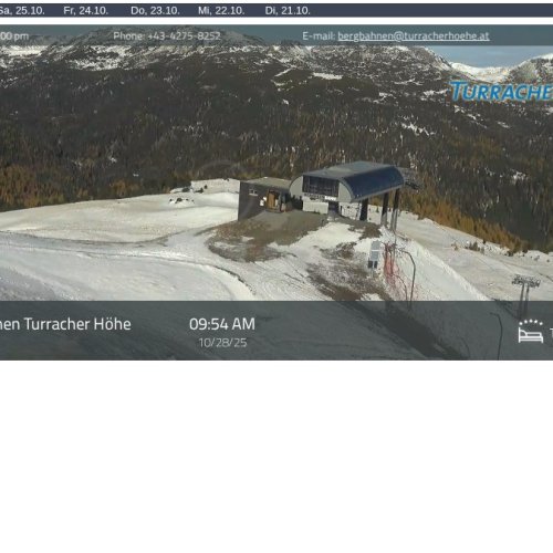 Turracher Höhe Live Webcam: Ski Slopes & Mountain Views at 2050m, Austria