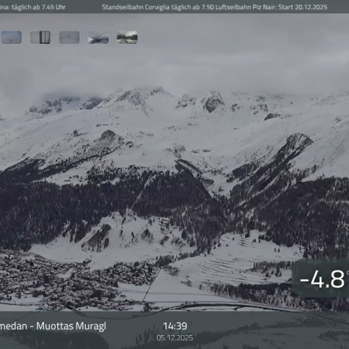St. Moritz Muottas Muragl Live Webcam: Engadin Mountains HD View