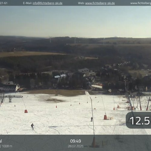 Live Webcam: Fichtelberg Ski Slope in Oberwiesenthal, Germany