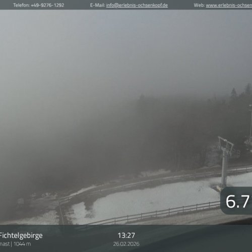 Ochsenkopf Live Webcam: Fichtelgebirge Mountain Views