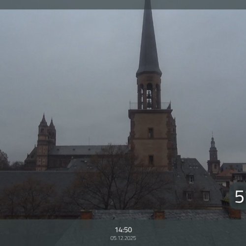 Worms City Center Live Webcam: Cathedral & St. Martin's Church View