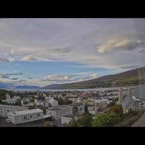 Akureyri Town Live Webcam: Gateway to North Iceland
