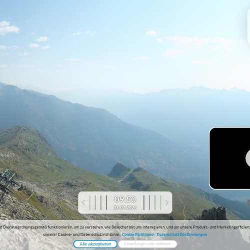 Eggishorn Live Webcam: Panoramic Views of Aletsch Glacier & Swiss Alps