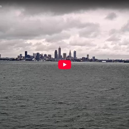 Cleveland Water Crib Live Cam: Lake Erie & Downtown Skyline