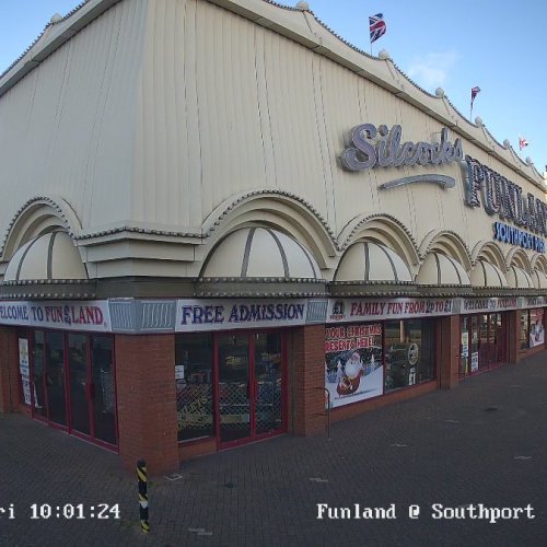 Live View of Funland Arcade at Southport Pier