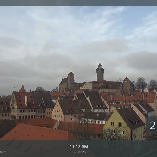 Nürnberg Live Webcam: Historic Cityscape & Castle View