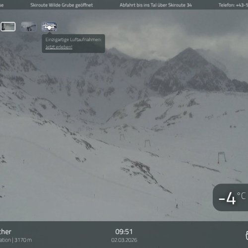 Stubaier Gletscher Live Webcam in Neustift im Stubaital, Austria