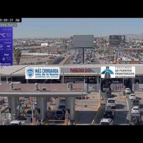Live Zaragoza International Bridge South Webcam: Mexico Border Crossing
