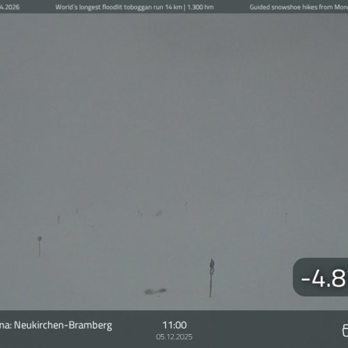 Wildkogel-Arena Live Webcam: Neukirchen am Großvenediger Ski & Toboggan View