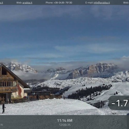Arabba Bec de Roces Live Webcam: Dolomites Skiing & Mountain Views