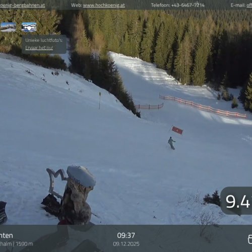 Mühlbach am Hochkönig Live Webcam: Karbachalm Ski Slopes